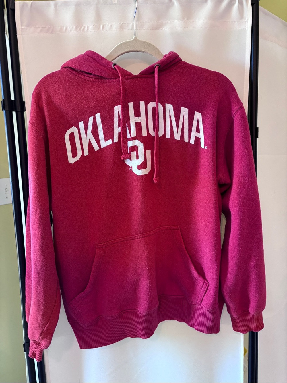 Top of the World Oklahoma University Red Hoodie with White Logo